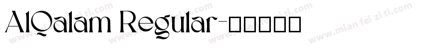 AlQalam Regular字体转换